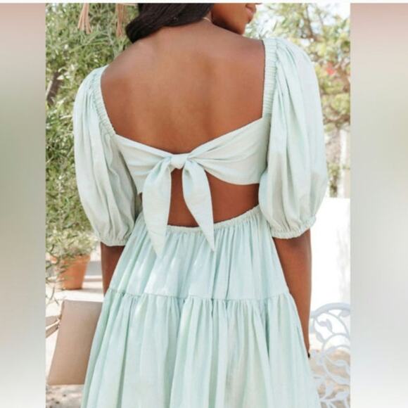 VICI CATCH FEELS PUFF SLEEVE BABYDOLL MINI DRESS XL - Picture 4 of 7